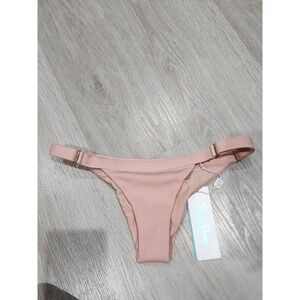 Beach Bunny Swimwear Womens Bikini Bottom Adjustable Waist Blush Pink Size XS